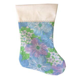 Vintage Flower Power Wabasso Christmas Stocking Handmade Holiday Decor